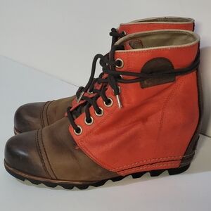 Sorel Pdx All Weather Brown and Orange Boots